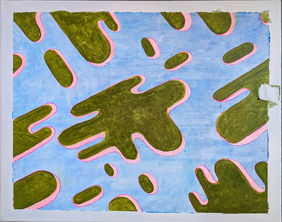 Baie-Saint-Paul (vert bleu et rose)